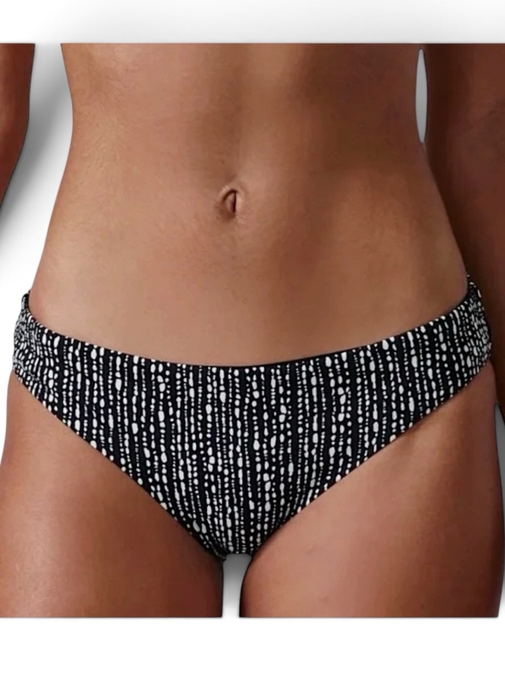 Athleta Clean Medium Black And White Bikini Bottom